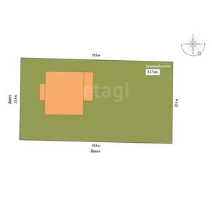 Дом 122м², 1-этажный, участок 857 сот.