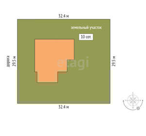 Дом 150м², 1-этажный, участок 10 сот.