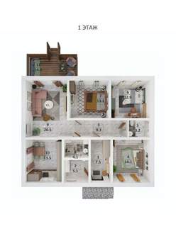 Дом 102м², 1-этажный, участок 10 сот.