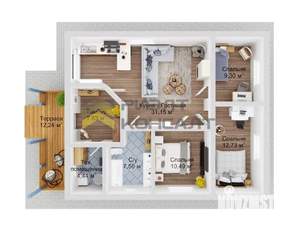 Дом 110м², 1-этажный, участок 8 сот.