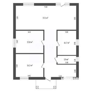 Дом 110м², 1-этажный, участок 8 сот.