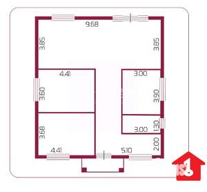 Дом 110м², 1-этажный, участок 8 сот.