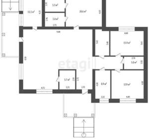Дом 188м², 1-этажный, участок 30 сот.