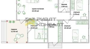 Дом 84м², 1-этажный, участок 8 сот.