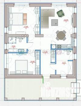 Дом 120м², 1-этажный, участок 7 сот.  