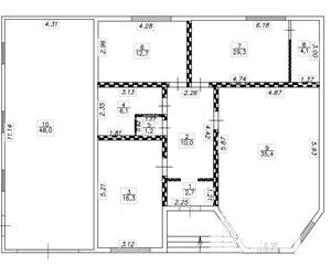 Коттедж 159м², 1-этажный, участок 9 сот.  