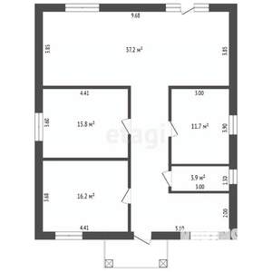Дом 110м², 1-этажный, участок 8 сот.  