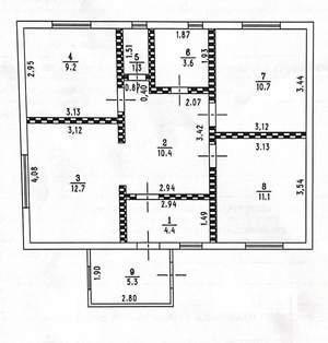 Дом 75м², 1-этажный, участок 10 сот.  