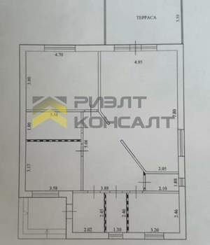 Дом 123м², 1-этажный, участок 8 сот.  