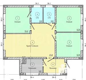 Дом 82м², 1-этажный, участок 7 сот.  