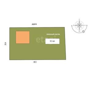 Дом 130м², 1-этажный, участок 8 сот.  