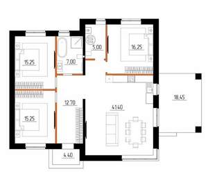 Дом 136м², 1-этажный, участок 9 сот.  