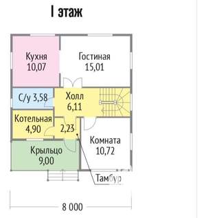 Коттедж 120м², 2-этажный, участок 11 сот.  