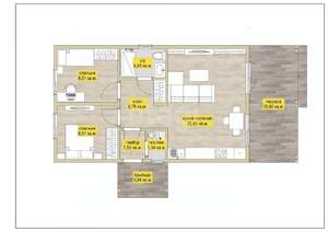 Дом 82м², 1-этажный, участок 5 сот.  