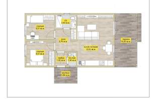 Дом 82м², 1-этажный, участок 5 сот.  