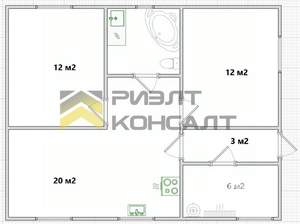 Дом 75м², 1-этажный, участок 8 сот.  