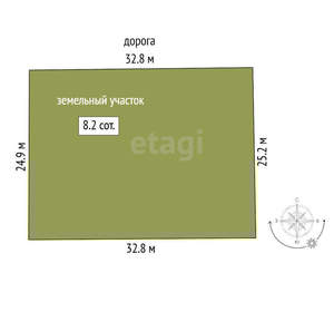 Дом 133м², 1-этажный, участок 8 сот.  