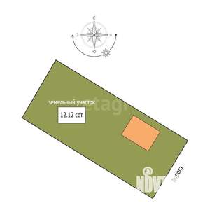 Дом 52м², 1-этажный, участок 12 сот.  