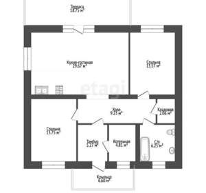 Дом 122м², 1-этажный, участок 857 сот.  