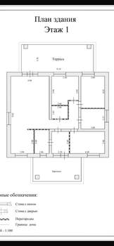 Коттедж 148м&sup2;, 1-этажный, участок 10 сот.  