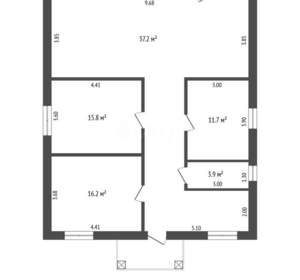 Дом 110м², 1-этажный, участок 8 сот.  