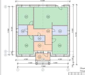 Дом 120м&sup2;, 1-этажный, участок 8 сот.  