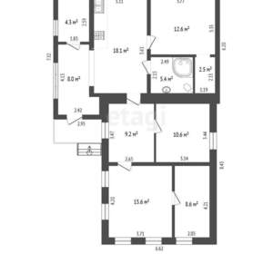 Дом 180м², 1-этажный, участок 10 сот.  