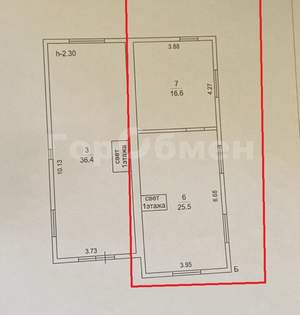 Дом 96м&sup2;, 2-этажный, участок 1 сот.  