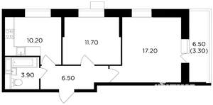 2-к квартира, на длительный срок, 54м2, 8/11 этаж