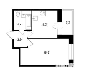 1-к квартира, на длительный срок, 33м2, 13/14 этаж