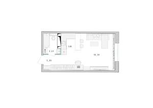 Студия квартира, строящийся дом, 31м2, 15/17 этаж