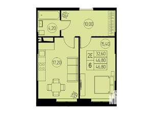 2-к квартира, вторичка, 47м2, 11/23 этаж