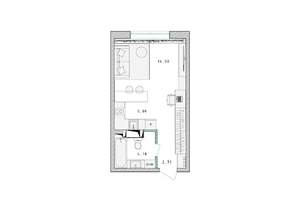 Студия квартира, строящийся дом, 28м2, 5/17 этаж