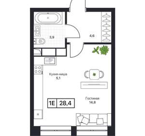 Студия квартира, вторичка, 28м2, 7/17 этаж