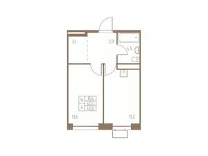 1-к квартира, вторичка, 41м2, 25/25 этаж