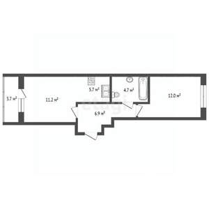 2-к квартира, вторичка, 41м2, 3/16 этаж
