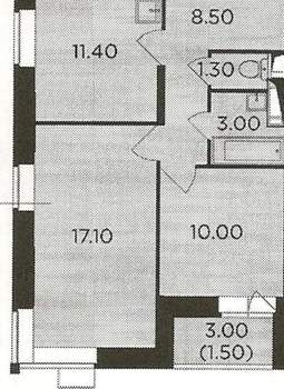 2-к квартира, вторичка, 52м2, 4/14 этаж