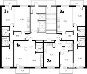 1-к квартира, вторичка, 42м2, 15/17 этаж
