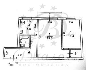 2-к квартира, вторичка, 49м2, 3/5 этаж
