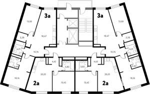 2-к квартира, вторичка, 42м2, 2/17 этаж