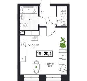 1-к квартира, вторичка, 29м2, 5/17 этаж