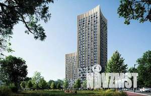 1-к квартира, строящийся дом, 44м2, 22/28 этаж