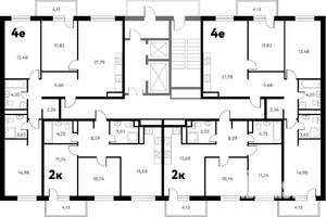 2-к квартира, вторичка, 57м2, 8/17 этаж