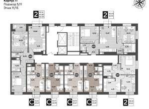 Студия квартира, строящийся дом, 21м2, 11/15 этаж