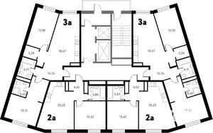 2-к квартира, вторичка, 42м2, 2/17 этаж