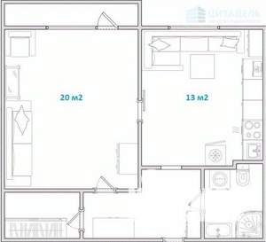 1-к квартира, вторичка, 42м2, 15/21 этаж