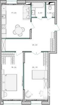 2-к квартира, вторичка, 81м2, 5/18 этаж