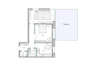 2-к квартира, строящийся дом, 60м2, 2/17 этаж