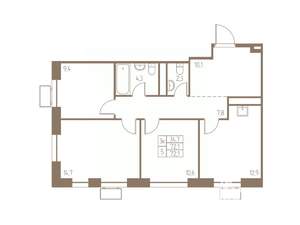 3-к квартира, строящийся дом, 72м2, 7/25 этаж