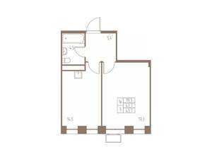 1-к квартира, вторичка, 44м2, 20/25 этаж